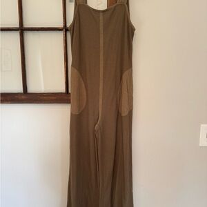 Wiholl Stylish Tan/Green Jumpsuit